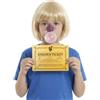 I LOVE FANCY DRESS LTD Set di costumi da ragazza Bubble Gum - Parrucca bionda a bob, pittura per il viso viola e biglietti d'oro - Divertente costume da fabbrica di cioccolato per la Giornata mondiale del libro per bambini
