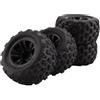 XAQRYQO Ruote e Pneumatici rc per MJX per Hyper Go 16207 16208 16209 16210 H16 H16H H16E H16P 1/16 rc Car Upgrade Parts 4 Pezzi Pneumatici Ruote