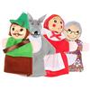 FAVOMOTO Giocattolo 4 Pezzi Di Tessuto Modellabile Per Bambini Con Cappuccetto Rosso Per Bambole Da Dito Giocattoli