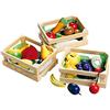 Happy People 45005 - Cestino in Legno con Legno di Frutta/Verdura 13,5 x 10 x 6 cm ordinati, Multicolore