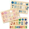 VICVIK Puzzle Legno Personalizzato Con Nome, Puzzle Legno Bambini 1 Anno Con Animali Per Regali 1 Anno, Regalo Personalizzato Per Bambini Piccoli (1-3 Anni)