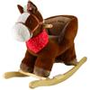 GIODICART Cavalluccio a Dondolo in Morbido Peluche Cavalcabile per i Bambini Più Piccoli