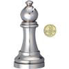 Bartl EUREKA- Bishop Cast Scacchi Gioco, Colore Argento, 473684