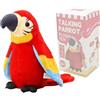 iEasey Cutiest Talking Pappagallo Giocattolo Mimicry Pet Parlare Peluche Giocattolo ripetere quello che dici di sventolare, Record Elettronico Giocattolo Animale Ripieno Sensoriale Giocattolo Educativo