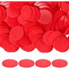 Hemobllo 100 Fiches da Gioco Bingo in Plastica Rosse Tonde 25mm senza Sbavature Resistenti per Giochi da Tavolo e Apprendimento Numerico