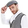 Partilandia Cappello Boina Chulapo Uomo Parpusa San Isidro 【Taglie Adulti Circonferenza 61 cm】 Costume Chulapos Madrileño San Isidro Feria