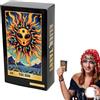 Huvqianu Tarocchi - 78 carte Oracle Deck per principianti e viaggi, simbolo alieno Insight passato futuro, guida illustrata temi cosmici, strumento di divinazione per scrivania, ritiro, bar, 10,3 x 6 cm