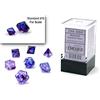 Chessex Set di dadi - Nebulosa notturna/blu luminari poliedrici da 10 mm - Dungeons and Dragons D&D DND TTRPG Dadi - Include 7 dadi - D4 D6 D8 D10 D12 D20 D% (CHX20557)