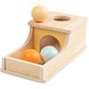 Fxzqgnh Scatola di Legno per Oggetti Permanenti, Giocattolo Educativo, Scatola di Palline con Vassoio, Giocattoli per Bambini E Bambine