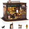 Foyucool Kit fai da te per casa in miniatura, kit per casa delle bambole con luce a LED, mini kit di costruzione per adulti per edifici, decorazioni natalizie per la casa, regali per familiari e amici