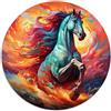 HBHGYMA Puzzle rotondo da 1000 pezzi per adulti e bambini, puzzle circolare cavallo arcobaleno, adulti e bambini dai 12 anni in su, puzzle in cartone, regalo di compleanno, regali per adulti.