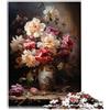 LGNBTGM Puzzle in Legno, Fiori Autunnali in Vaso, 1000 Pezzi, Puzzle per Adulti, 50 x 75 cm