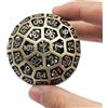 YlobdolY Grande cubo da 100 lati, metallo poliedrico cavo D100 RPG Dungeons e drago D&D Board Giant Dragon Head gioco accessori e Digital Teaching Vintage Gold