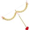 Niceyoeuk Cupido Mini Bow Arrow Set-San Valentino Cupido Rosso Costume Cosplay Accessori Foto Puntelli Halloween Party Performance Forniture per Adulti Bambini, dorato, S