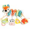 Sutowe Giocattolo per passeggino, giocattolo a spirale con musica, giocattolo da appendere a spirale per culla/seggiolino/ovetto, regalo per neonati e bambini (volpe)