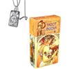 Generico MUCHA TROT - Mazzo di tarocchi tascabile per principianti con collana - Design elegante, facile da usare