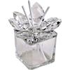 DLM Bomboniere DLM-A209 Bomboniere cm 9x9x9 Profumatore Fiore Cristallo Brillante con Scatola regalo e profumo per Matrimonio nozze Comunione cresima anniversario battesimo bimbo bimba compleanno