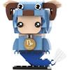 Sherwood Store Minifigure segni zodiacali - Brick Doolz with big head - compatibili mattoncini come Sluban, Wange, Cogo e principali marche da 73 pz (CAPRICORNO)