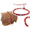 LuZ ITALY Bracciale in cotone cerato allungabile colore Rosso