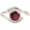 Handmade Bohemian Red Garnet Ring Unique Artisan 925 Sterling Silver Faceted Gemstone Lightweight Ring
