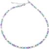 generico Collana Girocollo da Donna con Perle di Pietre Naturali con Colori a Tema Primavera