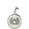 Moun Jewels Medaglietta tonda con inciso il segno zodiacale GEMELLI (21 maggio - 20 giugno). In argento 925 rodiato. Spedizione gratuita in tutta Italia. Scatolina MOUN in omaggio.