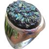 Kanika Jewelry Trove Titanium Druzy 925 Sterling Silver Ring Handmade Jewelry