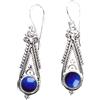 Kanika Jewelry Trove Lapis Lazuli Gemstone 925 Sterling Silver Hamsa Earrings