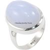 Kanika Jewelry Trove Blue Chalcedony 925 Sterling Silver Cocktail Ring Jewelry, Anelli d'argento per regalo donna