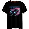Magmatic - Maglietta C63-AMG Auto Sportiva per Uomo Unisex Bambino, Collezione Cyber-Car T Shirt Nera Premium 100% Cotone, Regalo Auto Sportiva, appassionato di Automobili, Fan di Auto