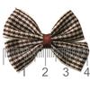Generic 1 Fiocco tessuto a scacchi marrone applique decorazione fiocchetto già pronto