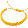 ParticolarModa Bracciale dell'amicizia in corda nylon piatto regolabile Ambra
