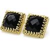 Anemone Jewelry Moda Orecchini di Onice Nero per Donne - Corona Impostare Orecchini di Dichiarazione in Oro 14k - Artigianale Pietra Gemma Orecchini, Regali per le Donne - con Scatola di Gioielli
