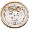 Handmade Porta Fedi in legno, Cuscino anelli matrimonio legno, Cuscino anello nuziale rustico, Portafedi scatola Personalizzato Papaveri