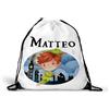Handmade Generico Zainetto Peter Pan Personalizzato con Nome | Sacca per Scuola, Asilo e Tempo Libero, Sport, Ritorno a Scuola, Disegno a Scelta