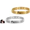 Ihanskio Personalizzato ID coppia bracciali, Inciso foto e testo regalo per lui lei, Corrispondenza amore bracciali personalizzati per anniversario in maglia regolabile