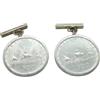 Cozzi Gioielli Gemelli in Argento 925 con 500 lire d'Argento serie 3 Caravelle