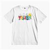 Handmade T-Shirt Viva le Vacanze Illustrata da Nicoletta Costa, Maglietta Bianca Personalizzabile, Design Colorato (9-11)