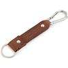 HAPPER STUDIO Marrone scuro Moschettone catenine portachiavi in pelle, anello personalizzabile, portachiavi con monogrammi con clip per il fidanzato anello catenelle inciso regalo personalizzato