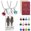 Fanery Sue Collane Coppia Personalizzati,Regali di Coppia San Valentino per Lui e Lei,Collane di Coppia Assortiti,Regalo per Coppia Fidanzati per Compleanno Anniversario Matrimonio (Argento)