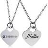 Vero Bijoux Collana personalizzata Spotify - Collana con il codice della canzone e la dedica - Collana con ciondolo cuore e incisione personalizzata - Incisione Laser permanente - Made in Italy