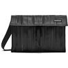 MNMUR Borsa a tracolla donna uomo media piccola nera, essenziale ed elegante porta PC 15 realizzata con camere d'aria riciclate in tessuto air-mesh e prodotta a mano in Italia per lavoro e università