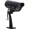 Tofficu Telecamera Finta Cctv da Esterno Luce LED Rossa Lampeggiante, Materiale Abs Nero, Alimentata da 2 Batterie Aaa, per Negozi