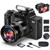 banflower Fotocamere digitali 5K per fotografia, 80 MP, WiFi, per YouTube, con touch screen da 4 pollici, zoom 18x, copriobiettivo, autofocus UHD One-Touch Macro Videocamera regalo per fotografi principianti