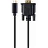 Gembird Adattatore USB C A VGA M 2M Nero Blister