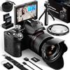 NBD Fotocamere digitali da 64 MP per fotografia, fotocamere Vlogging 5K per YouTube, zoom ottico 16x, punto di viaggio e scattare fotocamere digitali con schermo flip a 180°, obiettivo UV da 58 mm, 2