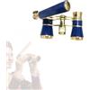 Generic Binocolo per Opera 3x25 con Manico e Catena | Vintage per Teatro, Concerti, Corse | Compatto e Leggero | Cosplay e Da Collezione(Azure2)