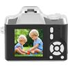 Annadue Fotocamera Digitale, Fotocamera per Vlogging da 48 MP con Messa a Fuoco Automatica con Zoom 18x e Stabilizzazione Elettronica Dell'immagine, Videocamera Compatta Inquadra e (BLACK)
