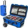 NANUK 935 Pro Photo Kit - Valigia rigida impermeabile per fotocamera, con divisori imbottiti e ruote, 56 x 36 x 23 cm - Antipolvere e resistente agli urti, bagaglio a mano (Blu)