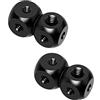 FEICHAO 1/4 3/8 Adattatore Foro Vite Dual Cubic Mount Cube Staffa per Treppiede Microfono Conversione Stand Accessori Fotografia (2 pz)